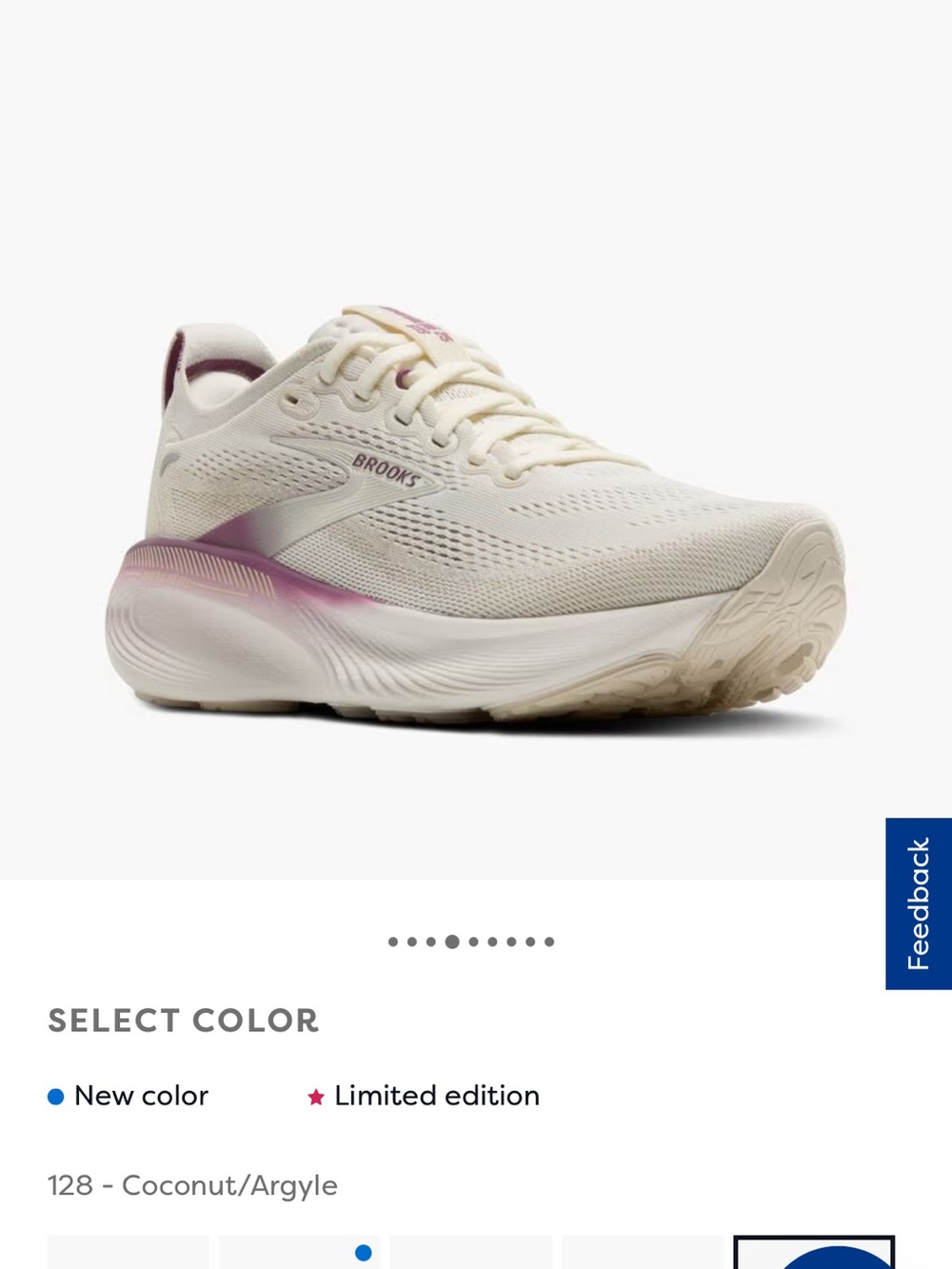 Brooks Women’s Cream & Magenta Running Sneakers - Picture 9 of 16